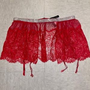 Victoria Secret Shine Strap Garter Skirt